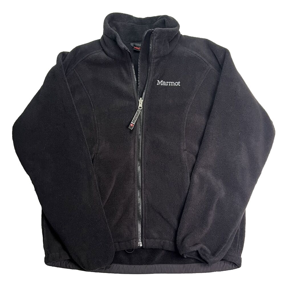 Marmot Women’s L Fleece Jacket Black Skiing Hiking Active Athleisure